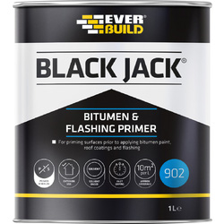 Product image for Everbuild Black Jack Bitumen & Flashing Primer 1L
