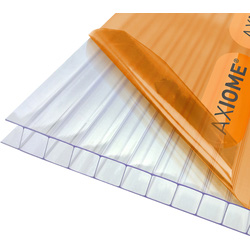 Product image for Axiome 10mm Polycarbonate Clear Twinwall Sheet 690 x 2000mm