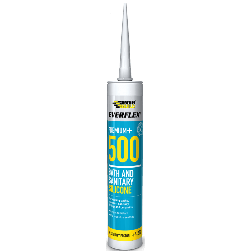 Product image for Everbuild Everflex 500 Bath & Sanitary Silicone Sealant White 295ml