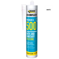 Product image for Everbuild Everflex 500 Bath & Sanitary Silicone Sealant White 295ml