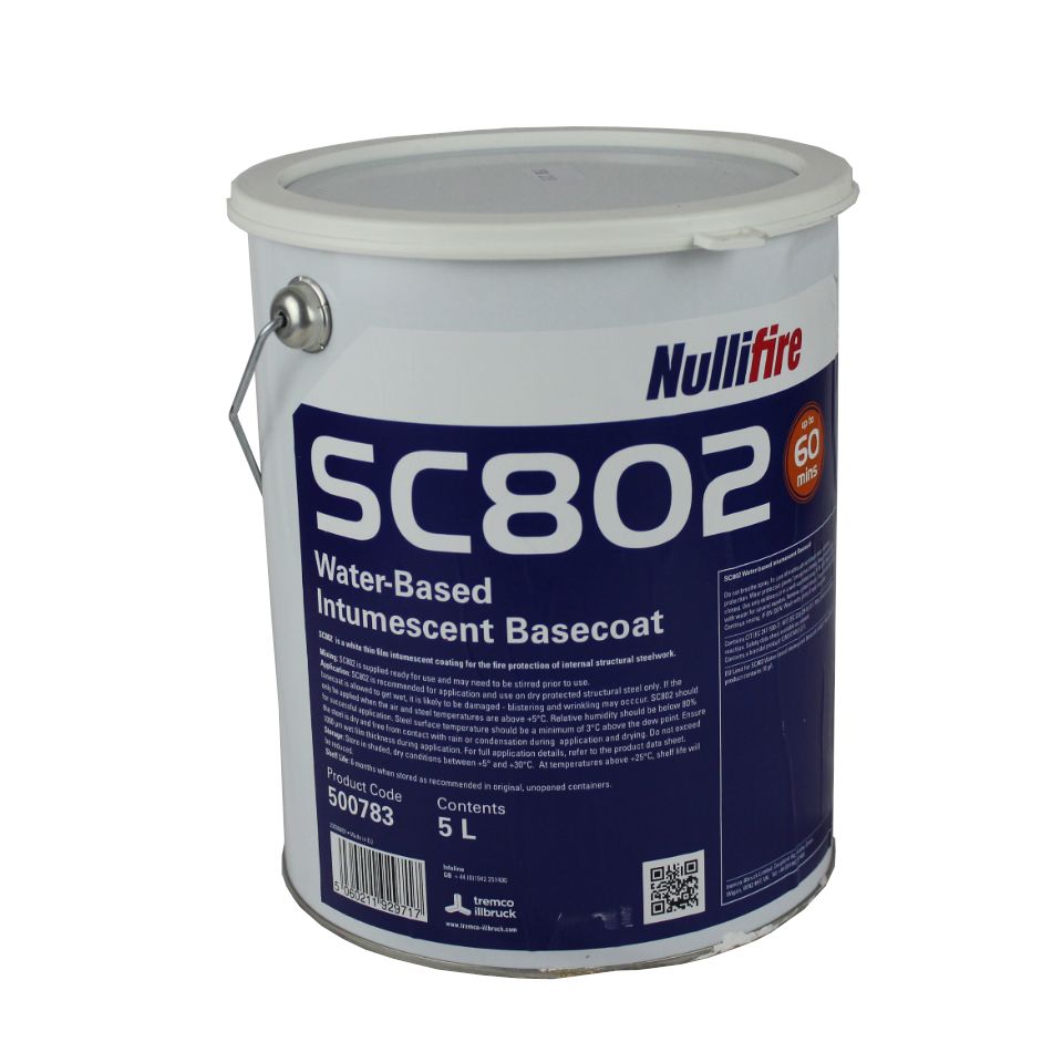 Product image for Ifire SC802 Water Based 1hr Intumescent Steel Paint 5ltr