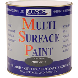 Product image for Bedec Multi Surface Paint Satin Anthracite 2.5L