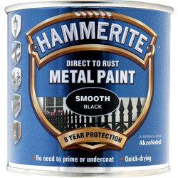 Product image for Hammerite Metal Paint Smooth Black 250ml