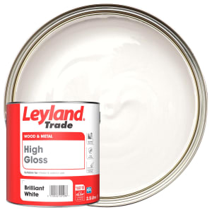 Leyland Trade High Gloss Paint Brilliant White 2.5L