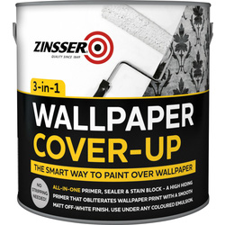 Product image for Zinsser 3 in 1 Wallpaper Cover Up Paint Off White 2.5L