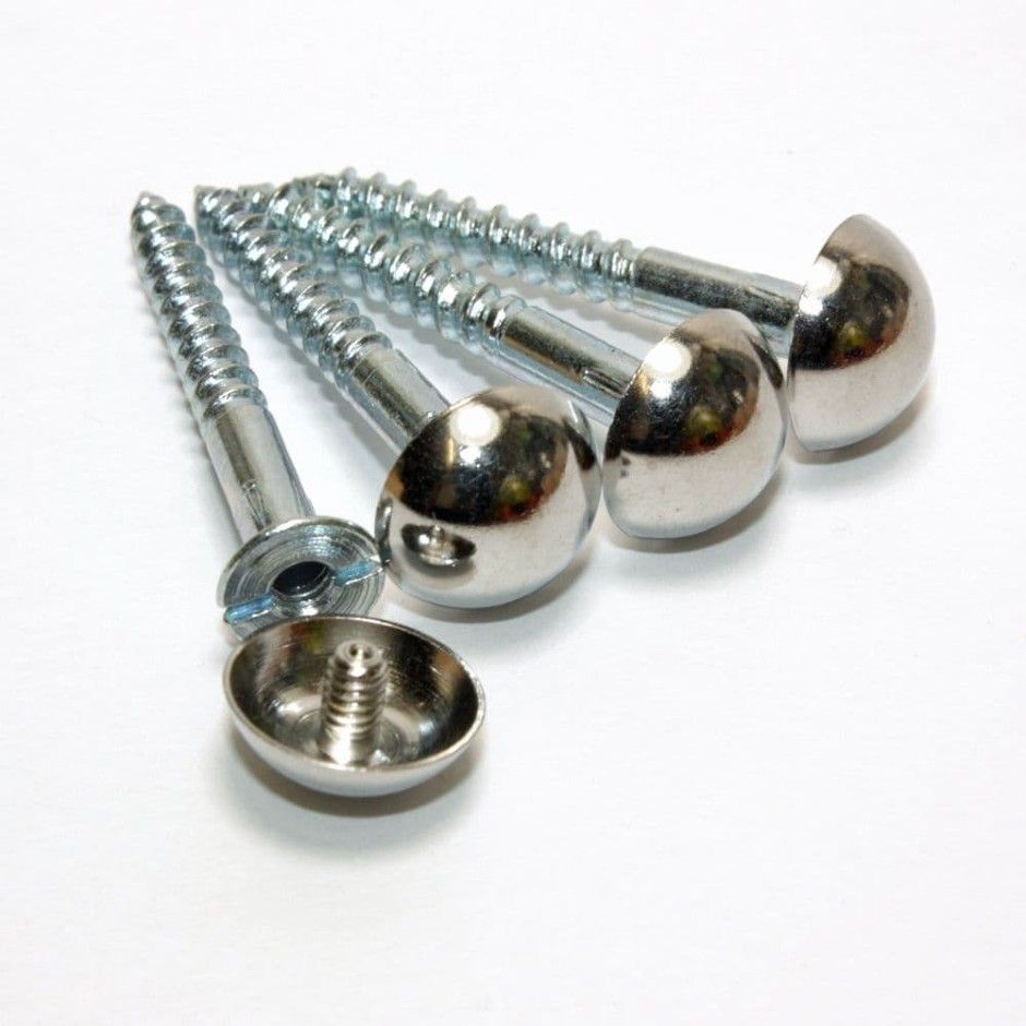 Product image for Fastpak Value Pack Mirror Screw Dome Chrome 4pk