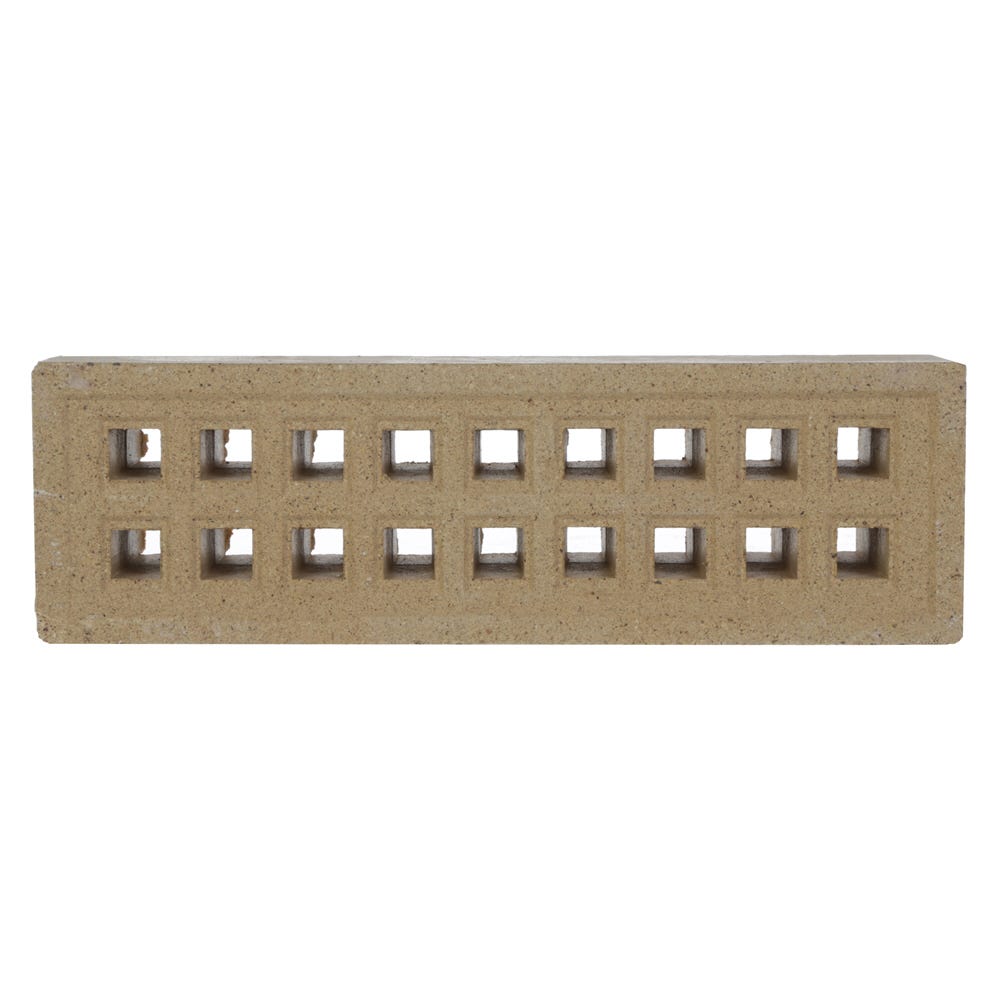Product image for 215mm X 65mm X 50mm Redbank Clay Square Hole Air Brick Buff
