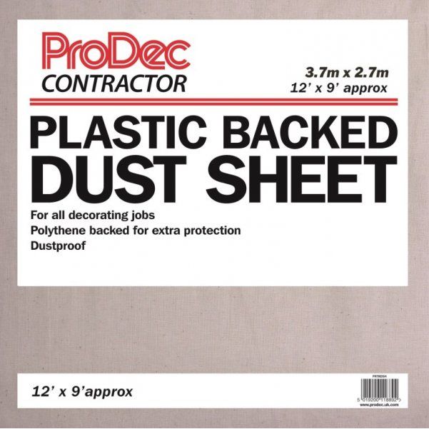 Image of Prodec Contractor Polythene Backed Twill Dust Sheet 2.7x3.7mtr
