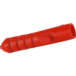 Product image for Fischer Plastic Contract Wall Plug Red 6mm