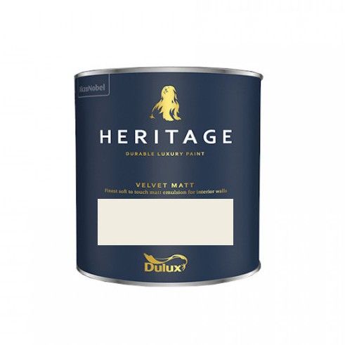 Image of Dulux Trade Heritage Velvet Matt Tester Pot Alabaster White 125ml