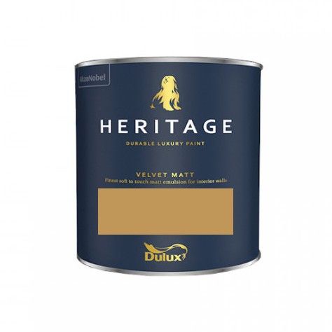 Product image for Dulux Trade Heritage Velvet Matt Tester Pot Brushed Gold 125ml