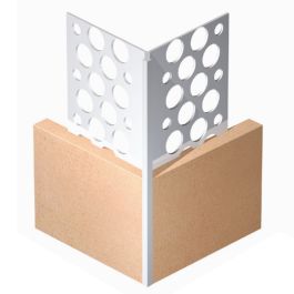Image of Expamet 3m x 10mm White PVC Plastic Angle Bead
