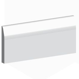Product image for 18mm x 168mm x 4.40m Chamefred White Primed MDF Skirting