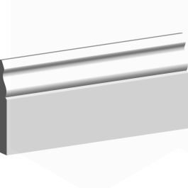 Product image for 18mm x 168mm x 4.40m Ogee White Primed MDF Skirting