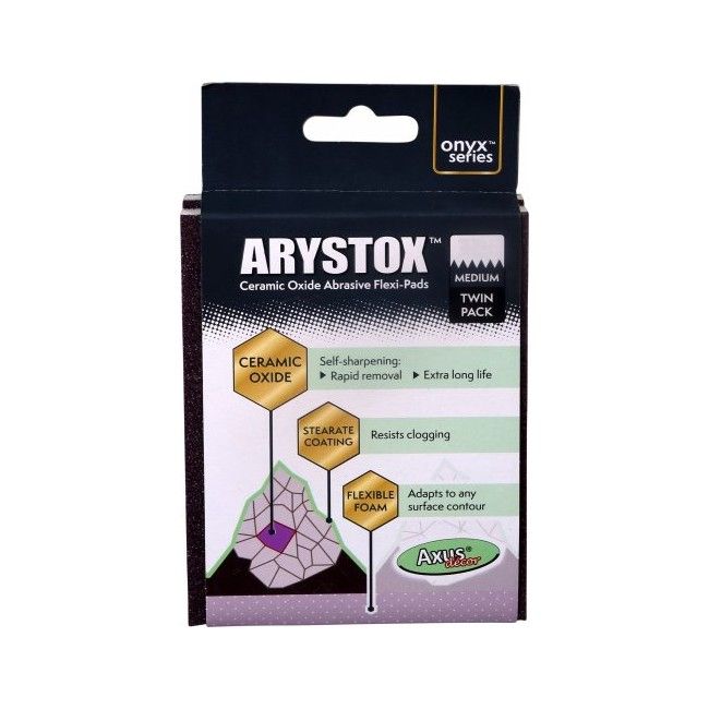Product image for Axus Onyx Series Arystox Ceramic Abrasive Block 80 Grit 2pk