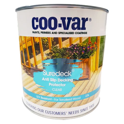 Product image for Coo-var® Suredeck Anti Slip Decking Protector Clear 2.5ltr