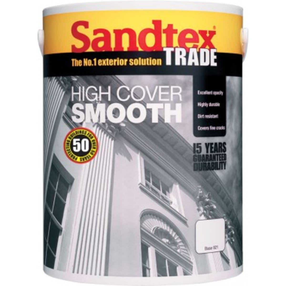 Product image for Sandtex Trade High Cover Smooth Masonry Paint Black 5ltr