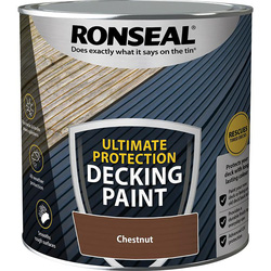 Image of Ronseal Ultimate Protection Decking Paint Chestnut 2.5ltr