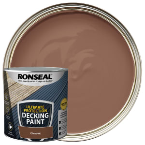Product image for Ronseal Ultimate Protection Decking Paint Chestnut 2.5ltr