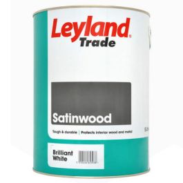 Product image for Leyland Trade 5Ltr Satinwood Brilliant White