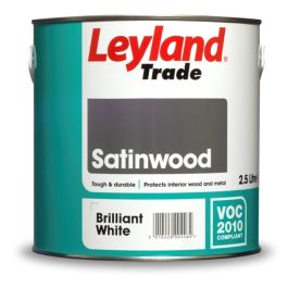Product image for Leyland Trade 2.5Ltr Satinwood Brilliant White