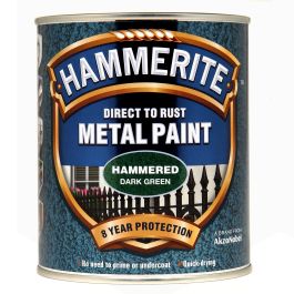 Product image for Hammerite 750ml Hammered Metal Paint Dark Green