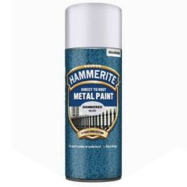 Product image for Hammerite 400ml Hammered Metal Spray Paint Silver