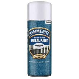 Product image for Hammerite 400ml Hammered Metal Spray Paint Silver