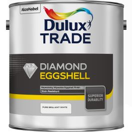 Dulux Trade 2.5Ltr Diamond Quickdrying Eggshell Brilliant White (Water Based) Price Comparisons | Compare The Build