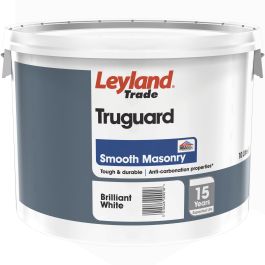 Product image for Leyland 10Ltr Truguard Smooth Masonry Paint Brilliant White