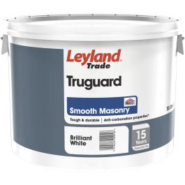 Product image for Leyland 10Ltr Truguard Smooth Masonry Paint Brilliant White