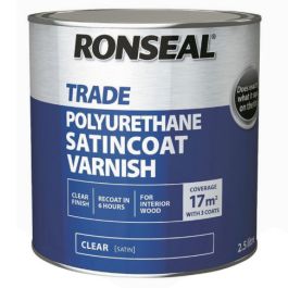 Product image for Ronseal Trade 2.5Ltr Satincoat Varnish