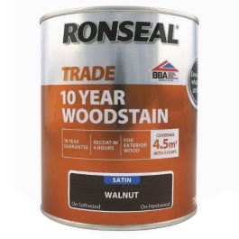 Product image for Ronseal Trade 750ml 10 Year Woodstain Walnut