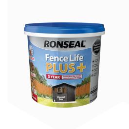Product image for Ronseal 5Ltr Fence Life Plus+ Charcoal Grey