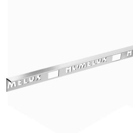 Product image for Homelux 10mm Straight Edge Aluminium Tile Trim Stainless Steel Effect 2.5m