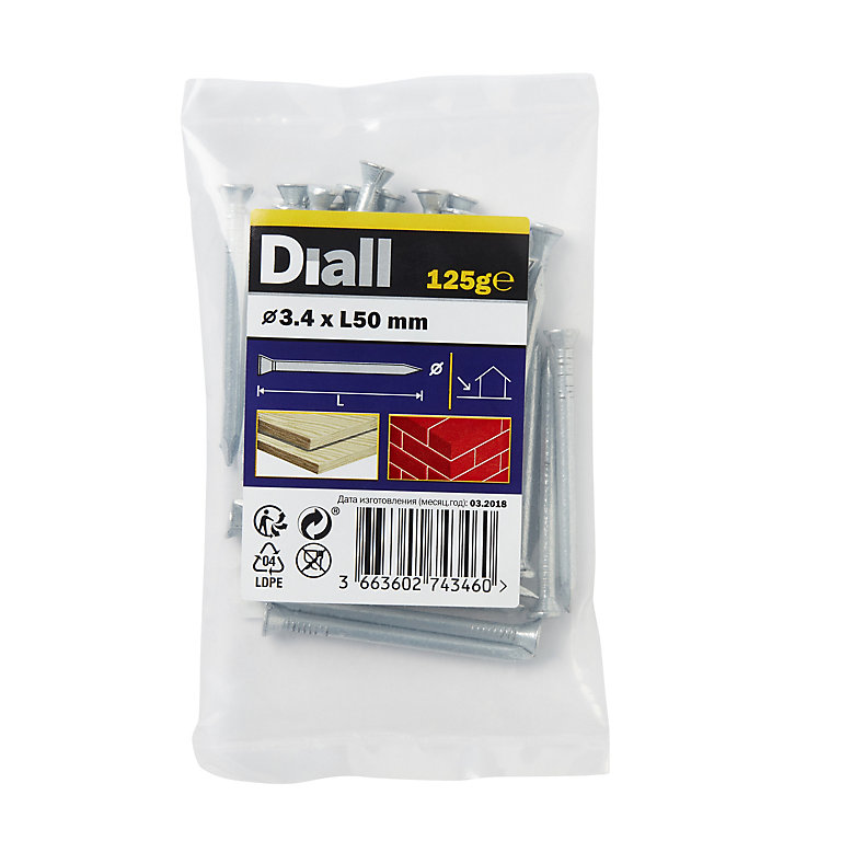 Image of Diall Galvanised Masonry nail (L)50mm (Dia)3.4mm 125g