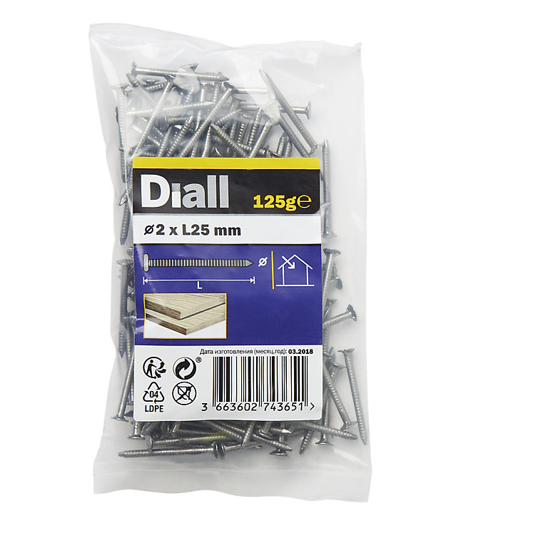 Image of Diall Annular ring nail (L)25mm (Dia)2mm 125g