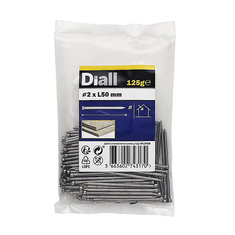 Image of Diall Lost head nail (L)50mm (Dia)2mm 125g