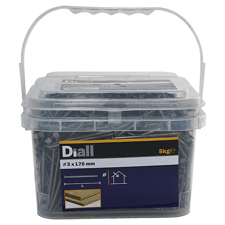Image of Diall Round wire nail (L)70mm (Dia)3mm, Pack