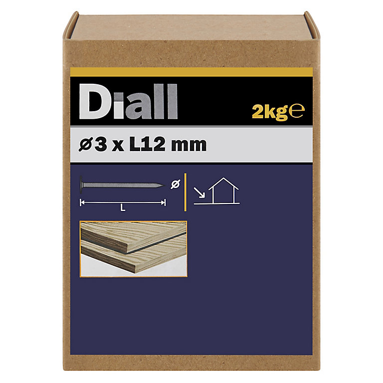 Product image for Diall Galvanised Clout nail (L)12mm (Dia)3mm 2kg