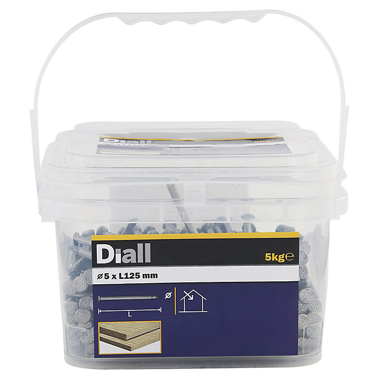 Product image for Diall Round wire nail (L)125mm (Dia)5mm 5kg
