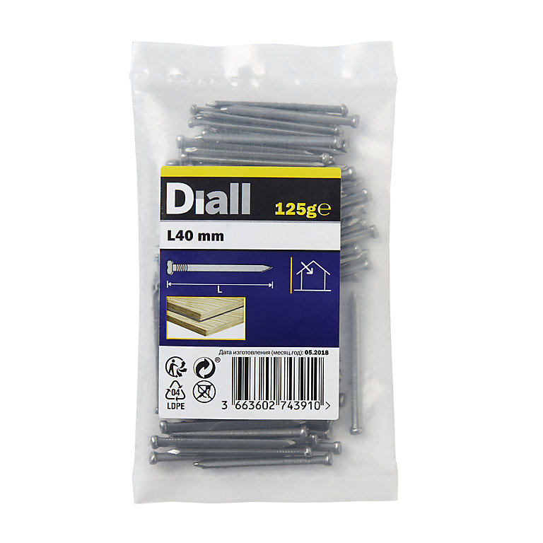 Product image for Diall Oval nail (L)40mm 125g