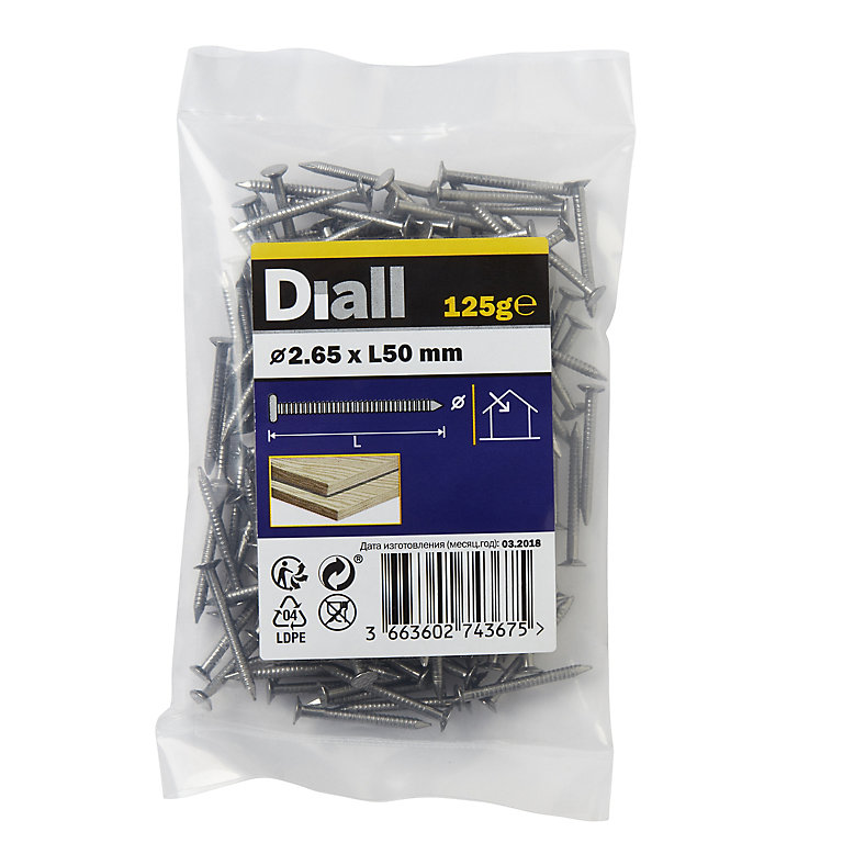 Product image for Diall Annular ring nail (L)50mm (Dia)2.65mm 125g