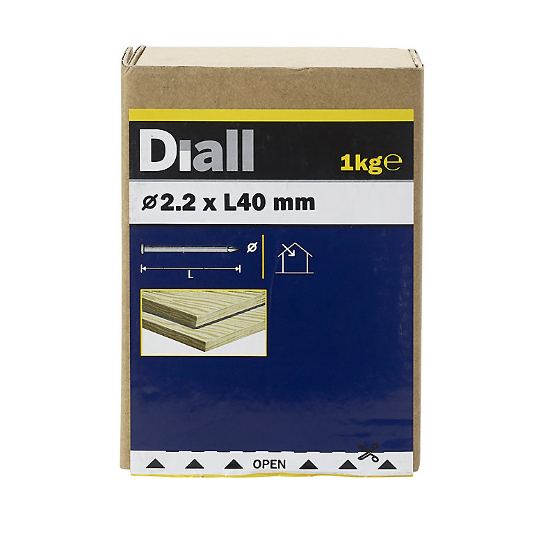 Product image for Diall Round wire nail (L)40mm (Dia)2.2mm 1kg