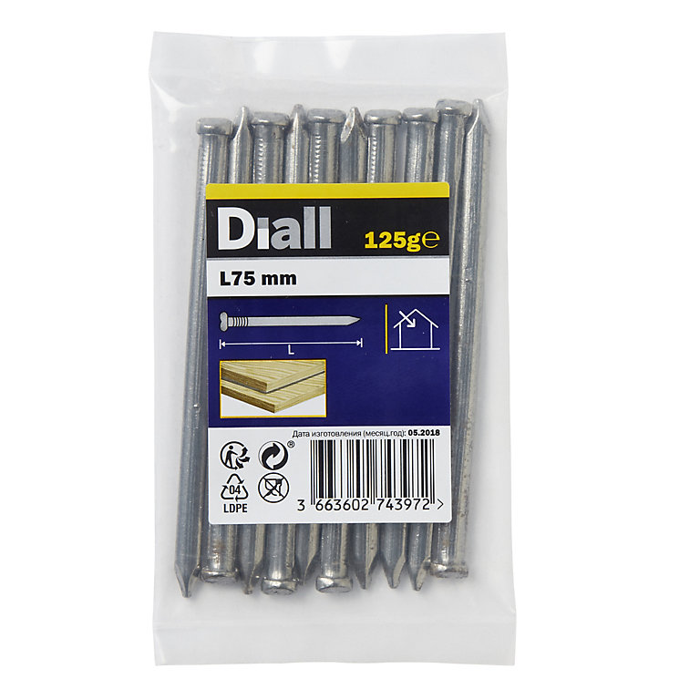 Product image for Diall Oval nail (L)75mm 125g