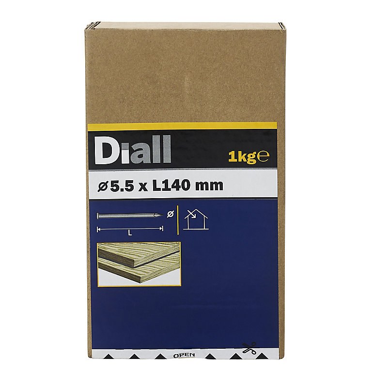 Product image for Diall Round wire nail (L)140mm (Dia)5.5mm 1kg
