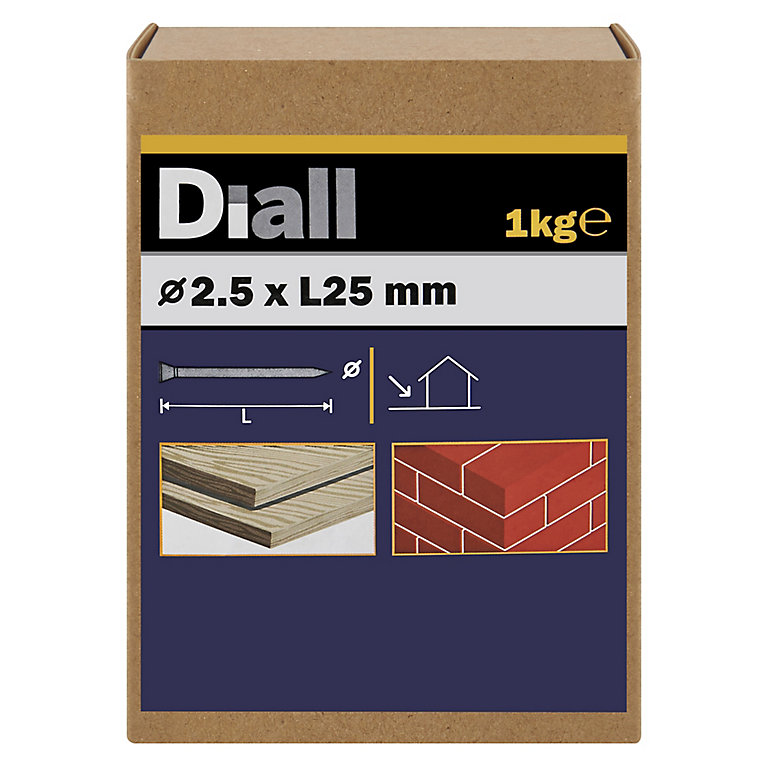 Product image for Diall Galvanised Masonry nail (L)25mm (Dia)2.5mm 1kg