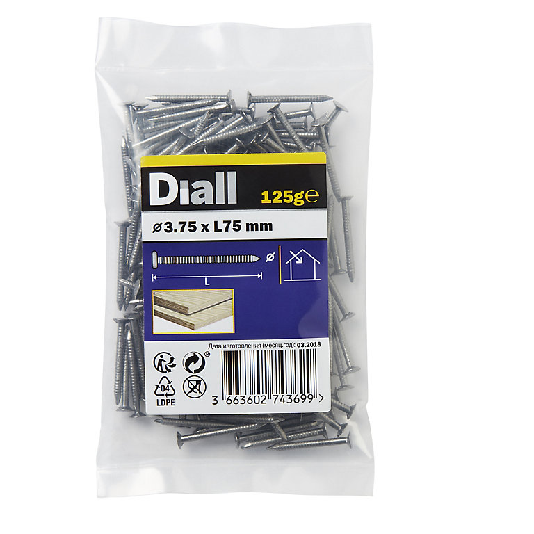 Product image for Diall Annular ring nail (L)75mm (Dia)3.75mm 125g