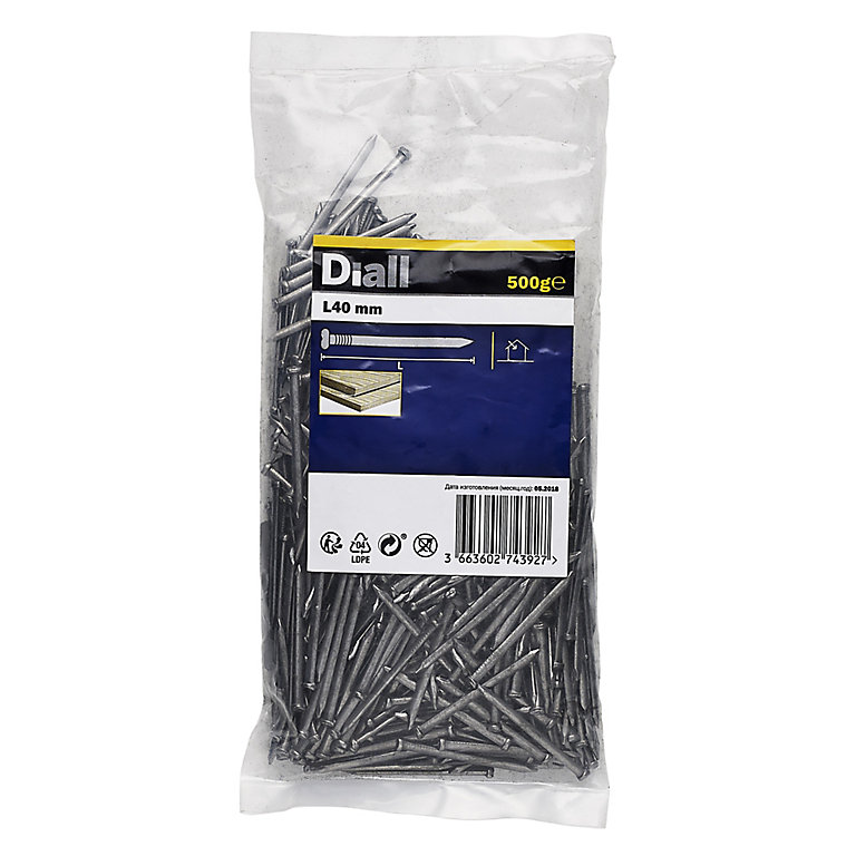 Product image for Diall Oval nail (L)40mm 500g