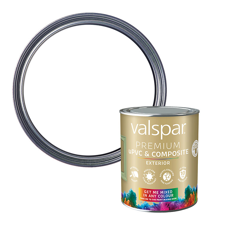 Product image for Valspar Premium Exterior uPVC & composite Multi-surface Satin Paint, Base 1, 750ml